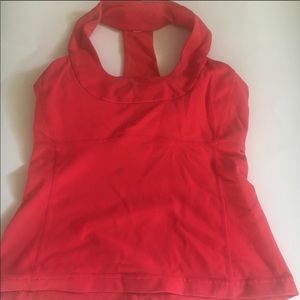 Size 6 red Lululemon workout tank top